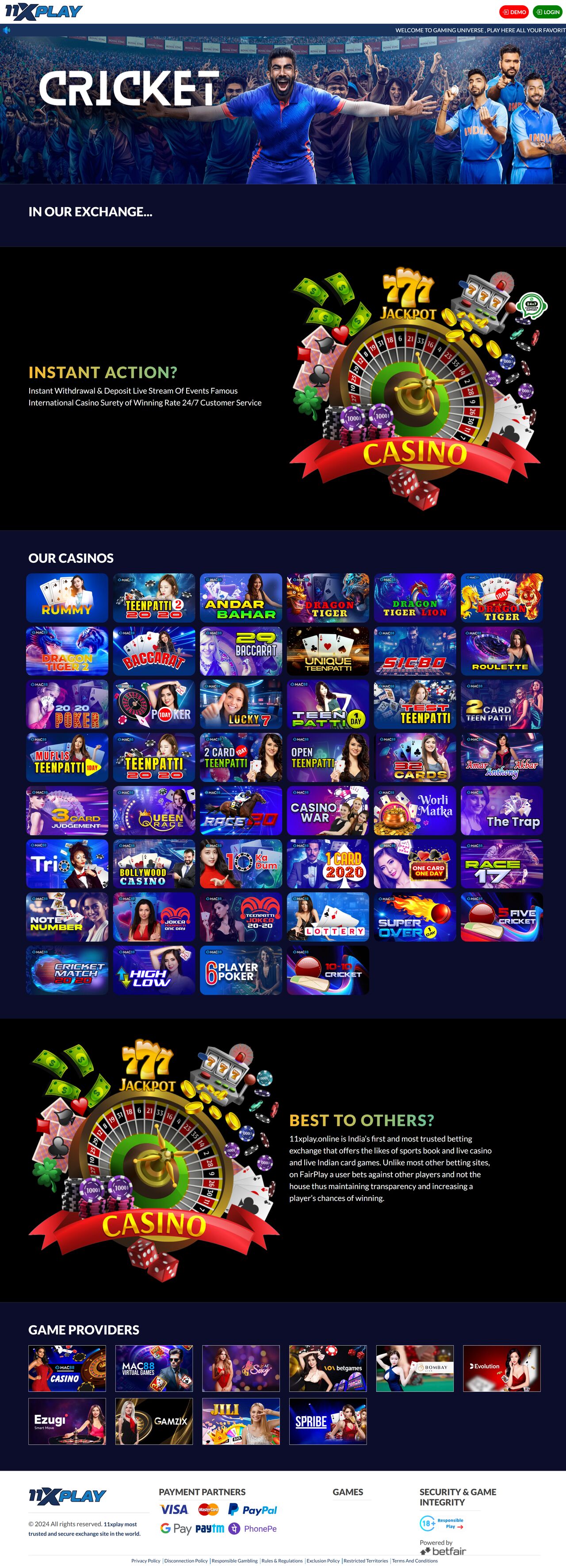 Website Like 11xPlay — full page walkthrough