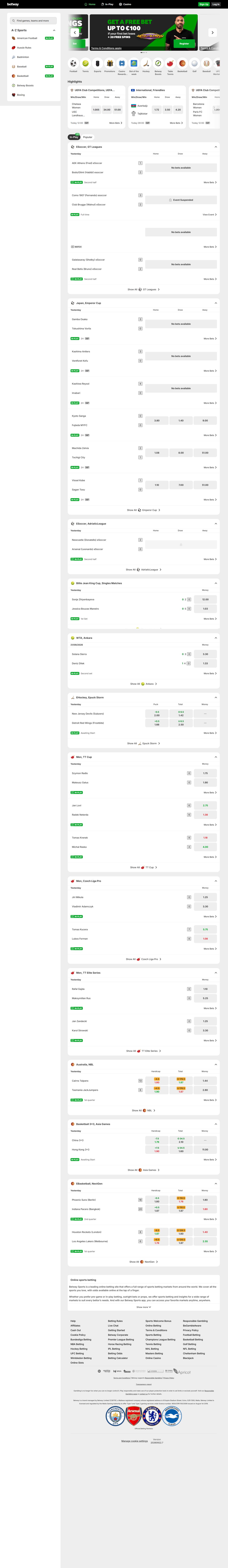 Website Like Betway — full page walkthrough