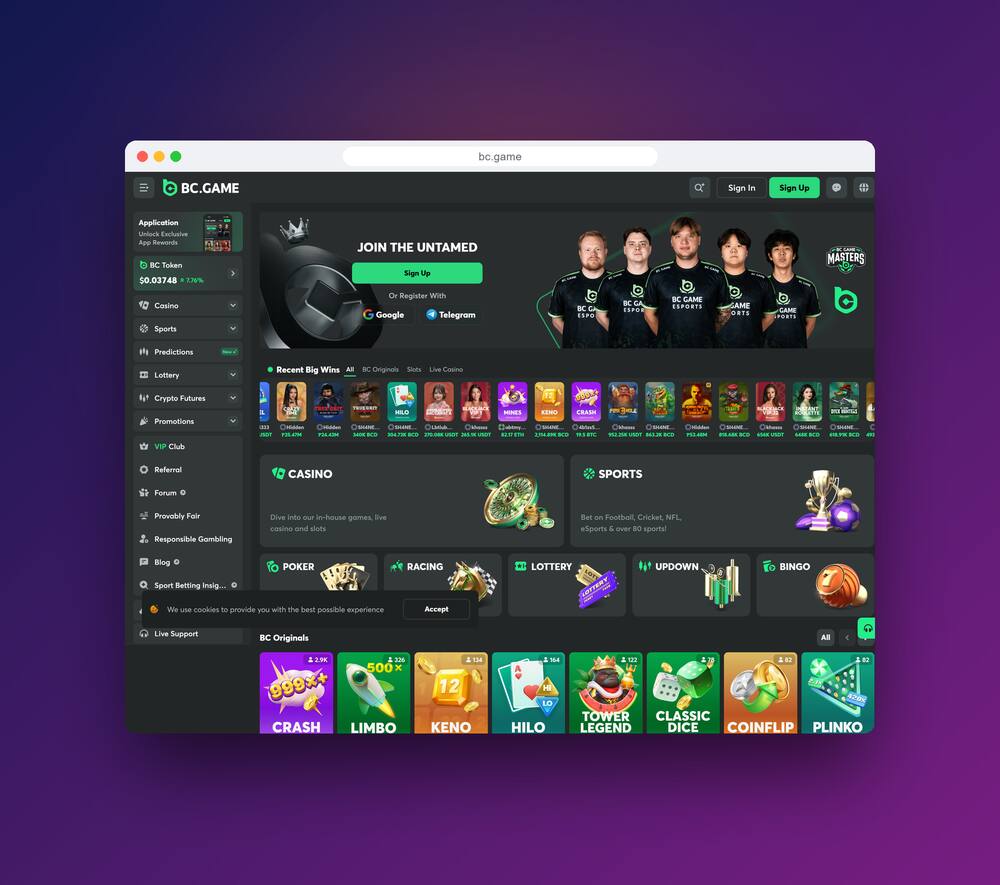 Website Like BC.Game — screen 2
