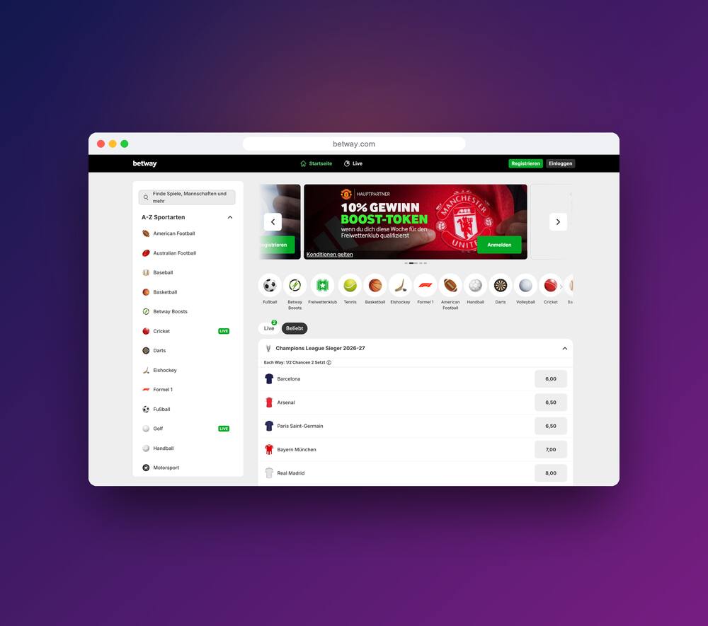 Website Like Betway — screen 2