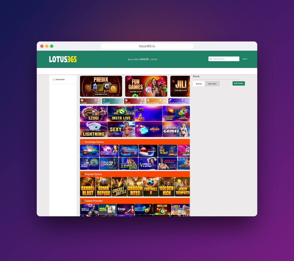 Website Like Lotus365 — screen 2