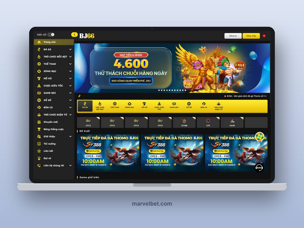 Website Like MarvelBet mockup